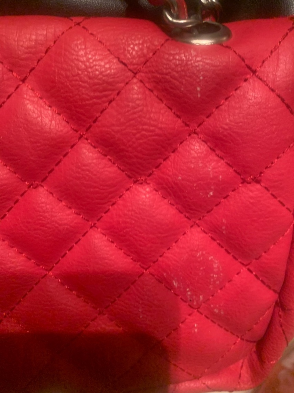 CHANEL Quilted Mini Flap Crossbody Bag in Red Purse is vintage purse open offers - Picture 6 of 6
